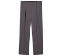 HUGO Modern-Fit Hose aus Stretch-Gewebe mit unterbrochenem Karo-Muster - Style Flips251X, 50556696 Dunkelgrau 52