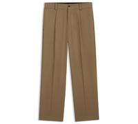 HUGO Modern-Fit Hose aus Stretch-Twill mit Bügelfalten - Style Flips251X, 50538671 Beige 54