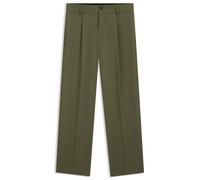 HUGO Modern-Fit Hose aus Stretch-Twill mit Bügelfalten - Style Flips251X, 50538671 Grün 48