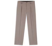 HUGO Modern-Fit Hose aus Stretch-Twill mit Bügelfalten - Style Flips251X, 50538671 Hellbraun 50