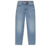 HUGO Mom-Fit Jeans aus blauem Stretch-Denim mit Prägung an der Tasche - Style Garlene, 50556442 Blau 29/32