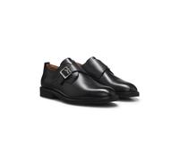 HUGO Monkstrap-Schuhe aus Leder mit Budapester-Details - Style Ginsby_monk_plltbr, 50569008 Schwarz 42.5