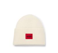 HUGO Mütze aus Schurwoll-Mix Modell 'SAFFA' in Offwhite, Größe 1