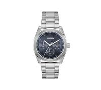 Hugo Multi Zifferblatt Quarz Uhr für Herren Kollektion #Bright Sport mit Silbernes Edelstahlarmband - 1530424