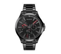 HUGO Multi Zifferblatt Quarz Uhr für Herren Kollektion #LEAP mit Schwarzes Edelstahlarmband - 1530175