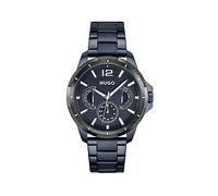 HUGO Multi Zifferblatt Quarz Uhr für Herren Kollektion #Sport mit Blaues Edelstahlarmband - 1530194