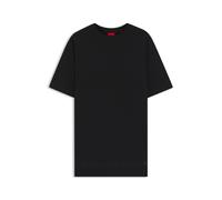HUGO Nachthemd aus Stretch-Baumwolle mit Mesh-Einsatz - Style MESH LOGO NIGHTY, 50561598 Schwarz XS