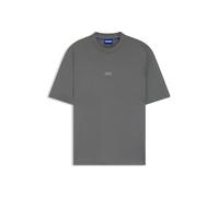 HUGO Loose-Fit T-Shirt aus Baumwolle mit Logo-Artwork hinten - Style Nalono, 50509776 Grau XL