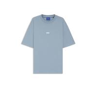 HUGO Loose-Fit T-Shirt aus Baumwolle mit Logo-Artwork hinten - Style Nalono, 50509776 Hellblau XXL