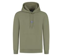 HUGO Hoodie aus Baumwoll-Terry mit Logo-Badge - Style Nalonso, 50522374 Olive XS