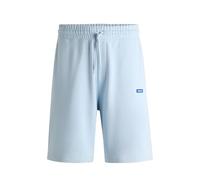 HUGO Shorts aus Baumwoll-Terry mit Tunnelzug und blauem Logo-Label - Style Nasensio, 50522364 Hellblau M