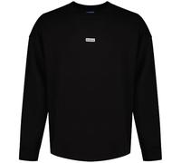 Sweatshirt HUGO BLUE "Naviu", Herren, Gr. M, schwarz (schwarz005), Sweatware, Obermaterial: 100% Baumwolle, unifarben, casual, regular fit hüftlang, Rundhals, Langarm Bündchen, Sweatshirts, mit Rücken