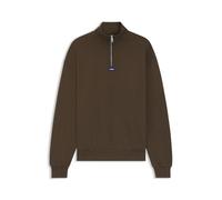 HUGO Sweatshirt aus Baumwoll-Terry mit Logo-Patch - Style Neeler, 50522367 Dunkelbraun S