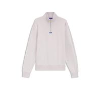 HUGO Sweatshirt aus Baumwoll-Terry mit Troyerkragen - Style Neeler, 50522367 Flieder L