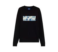 Sweatshirt HUGO BLUE "Neprix", Herren, Gr. XL, schwarz (schwarz001), Sweatware, Obermaterial: 100% Baumwolle, unifarben, regular fit hüftlang, Rundhals, Bündchen, Sweatshirts (14985321-XL) schwarz001