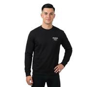 Sweatshirt HUGO "Nespon", Herren, Gr. XL, schwarz (schwarz001), Sweatware, Obermaterial: 100% Baumwolle, unifarben, regular fit normal, Rundhals, Bündchen, Sweatshirts Sweatshirt, Rundhalsausschnitt, 
