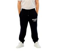 Jogginghose HUGO BLUE "Nevez", Herren, Gr. M, N-Gr, schwarz (schwarz005), Sweatware, Obermaterial: 100% Baumwolle, unifarben, casual, oversize lang, Hosen, mit Beinbündchen und Oversize-Passform (9611
