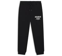 Jogginghose HUGO BLUE "Nevez", Herren, Gr. XL, N-Gr, schwarz (schwarz005), Sweatware, Obermaterial: 100% Baumwolle, unifarben, casual, oversize lang, Hosen, mit Beinbündchen und Oversize-Passform (961