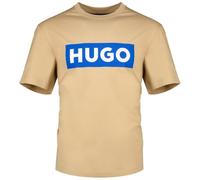 T-Shirt HUGO BLUE "Nico", Herren, Gr. L, medium beige269, Single Jersey, Obermaterial: 100% Baumwolle, regular fit hüftlang, Rundhals, Shirts T-Shirt, mit großem Logo-Print, Unisex (31261912-L) medium