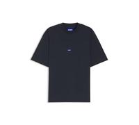 HUGO T-Shirt aus Baumwoll-Jersey mit blauem Logo-Aufnäher - Style Nieros, 50509991 Dunkelblau S