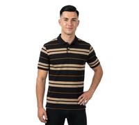 HUGO Regular-Fit Poloshirt aus Baumwoll-Piqué mit eingearbeiteten Streifen - Style Nivarsolo, 50564026 Blau / Beige S