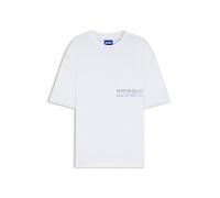 HUGO T-Shirt aus Baumwoll-Jersey mit gesticktem Ombré-Logo - Style Nogoste, 50549120 Weiß M
