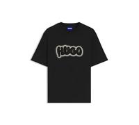 HUGO T-Shirt aus Baumwoll-Jersey mit Logo-Print - Style Nulibax, 50549155 Schwarz L