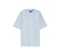HUGO T-Shirt aus Baumwoll-Jersey mit blauem Logo-Aufnäher - Style Nuwaffle, 50534434 Hellblau L