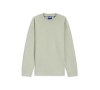 HUGO Langarmshirt Nuwolo 10268873 Baumwoll-Mix mit Waffelstruktur Open Green XL