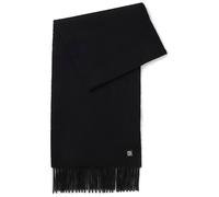 HUGO Schal aus Woll-Mix mit Fransen und Stack-Logo - Style Orris_ME_35*180, 50572413 Schwarz ONESI
