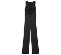 HUGO Overall aus Satin mit Wasserfall-Ausschnitt - Style Kimari-1, 50552972 Schwarz 36