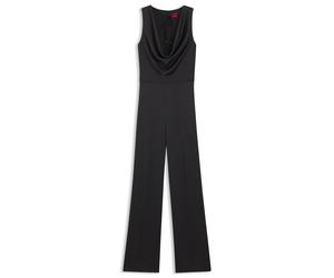 HUGO Overall aus Satin mit Wasserfall-Ausschnitt - Style Kimari-1, 50552972 Schwarz 44