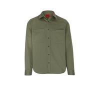 HUGO Relaxed-Fit Hemd aus Baumwoll-Twill mit Brustlogo - Style Egrin, 50566885 Dunkelgrün XXL