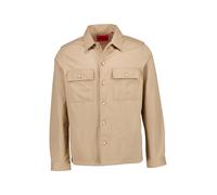 HUGO Overshirt Herren Langarm Baumwolle beige, L