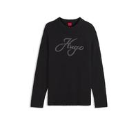 HUGO Oversize-fit alpaca-blend sweater with script logo - Style Sloguinny, 50569398 Schwarz XXL
