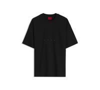 HUGO Oversize-Fit T-Shirt aus Baumwolle mit Logo-Mix - Style Devrolo, 50568251 Schwarz L