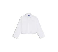 HUGO Oversize-Hemd aus Baumwolle mit Nadelstreifen und offen geschnittenem Saum - Style Ekla_B, 50562977 Weiß 32