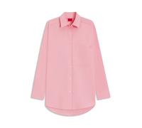 HUGO Oversized Bluse aus Baumwoll-Canvas mit Logo-Stickerei - Style The Oversize Shirt, 50515741 Hellrosa 36