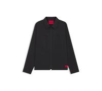 HUGO Oversized Canvas-Hemd aus Baumwoll-Mix - Style Evalom, 50556274 Schwarz XL