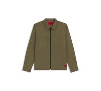 HUGO Oversized Canvas-Hemd aus Baumwoll-Mix - Style Evalom, 50556274 Khaki XL