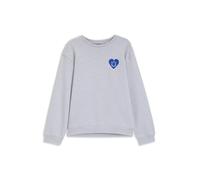 Sweatshirt HUGO BLUE "Oversized Crew", Damen, Gr. M (38), open grau 064, Sweatware, Obermaterial: 100% Baumwolle, bedruckt, casual, loose fit, Rundhals, Langarm Rippbündchen, Sweatshirts (88471661-M)