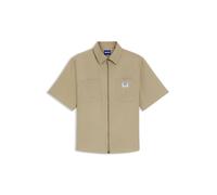 HUGO Oversized-Fit Hemd aus Stretch-Baumwolle - Style Ekyzo, 50565386 Beige S
