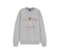 HUGO Oversized-Fit Sweatshirt aus Baumwolle mit Strass-Grafik - Style Dosthwaite_B, 50568279 Hellgrau XL