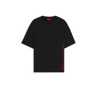 HUGO Oversized-Fit T-Shirt aus Baumwolle mit fortlaufendem Logo-Print - Style TIKI T-SHIRT, 50561117 Schwarz XL