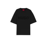 HUGO Oversized-Fit T-Shirt aus Baumwolle mit reflektierendem Logo - Style Dinkee, 50525765 Schwarz XS