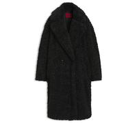 HUGO Oversized-Fit Teddy-Mantel mit zweireihiger Knopfleiste - Style Malite-1, 50570962 Schwarz 42