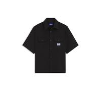 HUGO Oversized Hemd aus Baumwoll-Twill - Style Ekyno, 50517871 Schwarz XXL