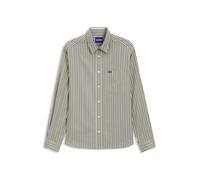HUGO Oversized Hemd aus gestreifter Baumwoll-Popeline - Style Ebalto_1, 50572451 Beige gemustert M
