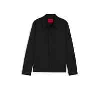 HUGO Oversized Hemd aus Kunstleder mit Seitentaschen - Style Enaso, 50555791 Schwarz S