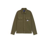 HUGO Oversized Hemd aus strukturiertem Baumwoll-Mix - Style Ekynone, 50534184 Olive S